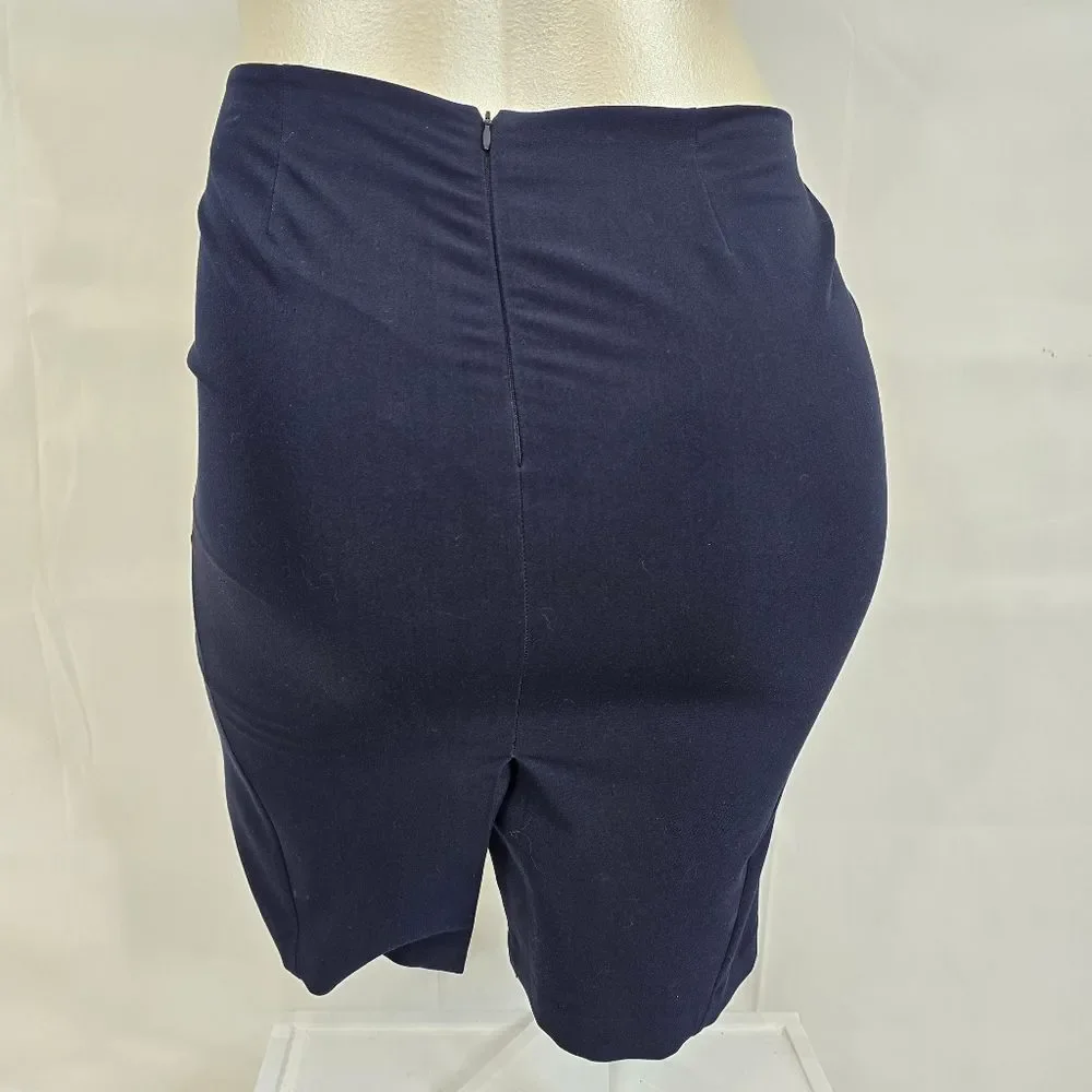 Tommy Hilfiger Midnight Blue Knee Length Pencil Skirt Sz 12